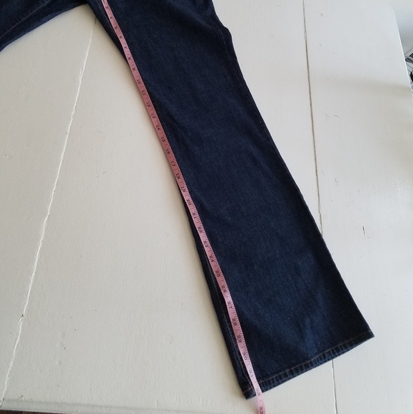 GAP Women's Low Rise Flare Dark Blue Denim Jeans  Size 12 Reg - Picture 5 of 10